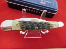 Case XX Crandall First Run Bone Wharncliff Seahorse Whittler Pattern # 6355WH SS