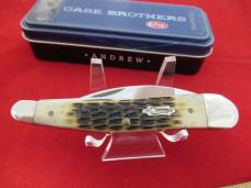 Case XX Crandall First Run Bone Wharncliff Seahorse Whittler Pattern # 6355WH SS