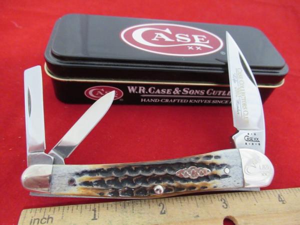 Case XX 2002 CCC Bone Wharncliff Seahorse Whittler Pattern # 6355WH SS