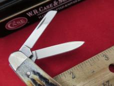 Case XX 2002 CCC Bone Wharncliff Seahorse Whittler Pattern # 6355WH SS