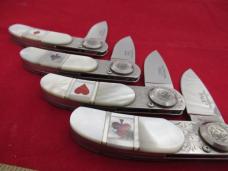 Lone Wolf Paul Set of 4 Pearl Axial Lock Folders 