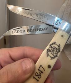 1997 Case XX 150th Anniv. of the birth of W.R. Case Commemorative Trapper w/ unique VARIANT.See info