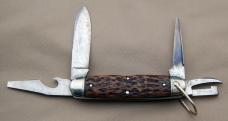 Official BSA #1496 Scout Knife Remington #RS3333 Bone Handles - 1927 Only (208)
