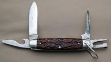 Official BSA #1496 Scout Knife Remington #RS3333 1935-1939 Bone Handles (216)