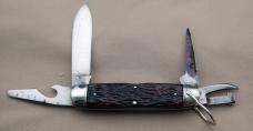 Official BSA #1496 Scout Knife Remington #RS3333 1933-1935 Bone Handles (211)