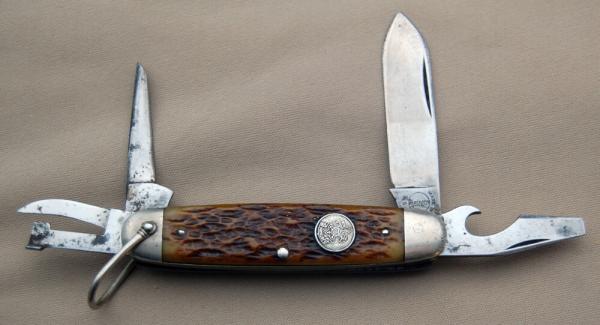 Official BSA #1496 Scout Knife Remington #RS3333 1935-1939 Bone Handles (217) Official BSA #1496 Scout Knife Remington #RS3333 1935-1939 Bone Handles (217)