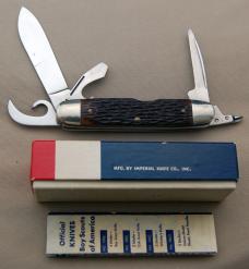 Official BSA Scout Knife Imperial 5-Blade Deluxe Includes RWB Box & Papers (024)