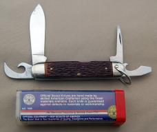 Official BSA Scout Knife Ulster BSA #1996 4-Blade Includes Box & Papers (029)