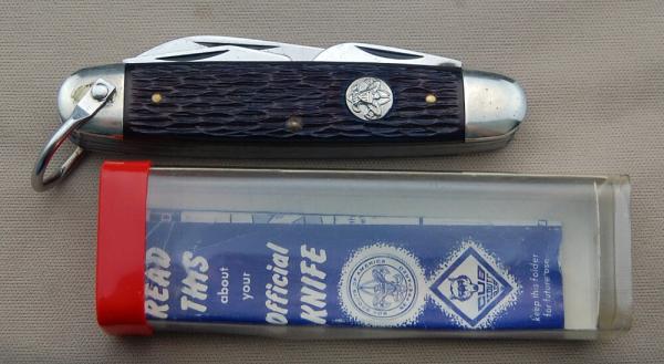 Official BSA Scout Knife Ulster USA Bas #1996 Complete With Box & Papers (012)