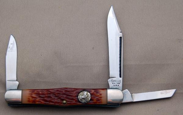 Official BSA Scout Knife Camillus Whittler Model #1047 Original Box Papers (010)