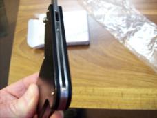 A.G.A. Campolin Rare Italian Gun Knife Black Ebonywood Circa 2019 UNUSED W/Box