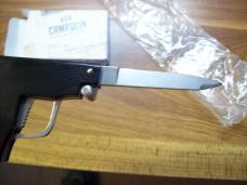 A.G.A. Campolin Rare Italian Gun Knife Black Ebonywood Circa 2019 UNUSED W/Box