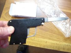 A.G.A. Campolin Rare Italian Gun Knife Black Ebonywood Circa 2019 UNUSED W/Box