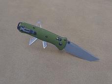 Benchmade Bailout 537GY-1 AXIS Lock Folding Knife Green Aluminum Handle M4 Blade - New