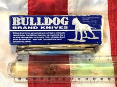1998 Bulldog Brand HAND MADE / Hammer Forged Elephant Toe w/ Bluetick Coonhound Dog Blade Etch - NOS