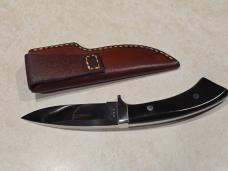 Custom Ray Beers Fixed Blade Knife – Buffalo Horn Handle – Rare Find! With Sheath 