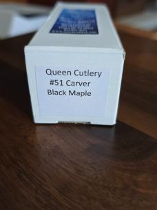 Queen Cuterly #51 Carver Black Maple Knife with Box