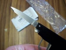 A.G.A. Campolin Rare Italian Gun Knife Black Ebonywood Circa 2019 UNUSED W/Box