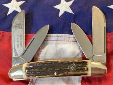 Hen & Rooster -Bertram Cutlery Large "Hillbilly" Congress w/ Nice Stag Handles