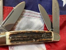 Hen & Rooster -Bertram Cutlery Large "Hillbilly" Congress w/ Nice Stag Handles