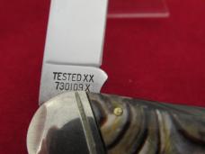Case XX Classic 1993 3 Back Spring Celluloid Carmel Swirl Pattern # 73109X