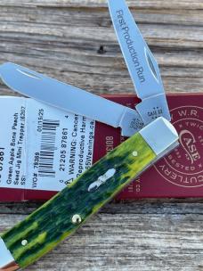 CASE XX ** FPR 2025 GREEN APPLE PEACH SEED JIGGED BONE MINI TRAPPER