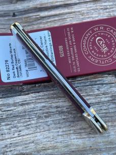 CASE XX ** FPR 2025 DARK RED BURLAP MICARTA SMOOTH LARGE COPPERLOCK CS