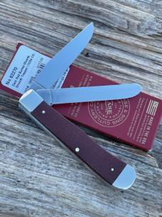 CASE XX ** FPR 2025 DARK RED BURLAP MICARTA SMOOTH TRAPPER CS