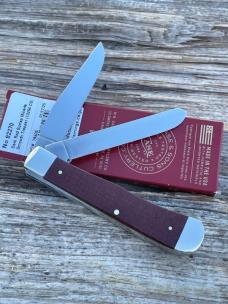 CASE XX ** FPR 2025 DARK RED BURLAP MICARTA SMOOTH TRAPPER CS