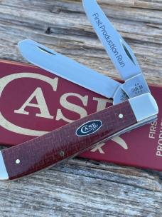 CASE XX ** FPR 2025 DARK RED BURLAP MICARTA SMOOTH MINI TRAPPER CS