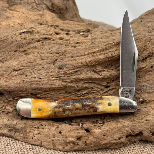 Vintage Case XX USA 6 Dot 1984 5120 SSP "Peanut" Knife - Stag Handles Knife (26)