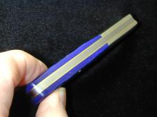 Schatt & Morgan Blurple Jigged Bone Barlow Knife By Cooper Cutlery Rare C69B Clip Blade Made In USA 