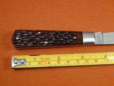 Beaver Falls Cutlery 2024 Bourbon Jigged Bone Jack Knife from Cooper Cutlery Integral Bolsters USA 