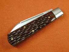 Beaver Falls Cutlery 2024 Bourbon Jigged Bone Jack Knife from Cooper Cutlery Integral Bolsters USA 