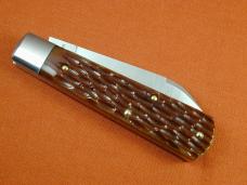 Beaver Falls Cutlery 2024 Bourbon Jigged Bone Jack Knife from Cooper Cutlery Integral Bolsters USA 