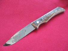 Vintage Russian Stag Leopard Switchblade Knife
