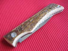 Vintage Russian Stag Leopard Switchblade Knife