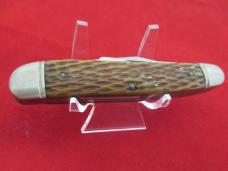 Schrade Walden NY USA Peach Seed Jigged Split Back Whittler EDC