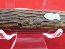 Schrade Walden NY USA Peach Seed Jigged Split Back Whittler EDC