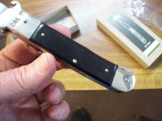 Hubertus Knife Shellpuller Patronenzieher Solingen Large Size 11 Exotic Black Ebonywood UNUSED NIB.