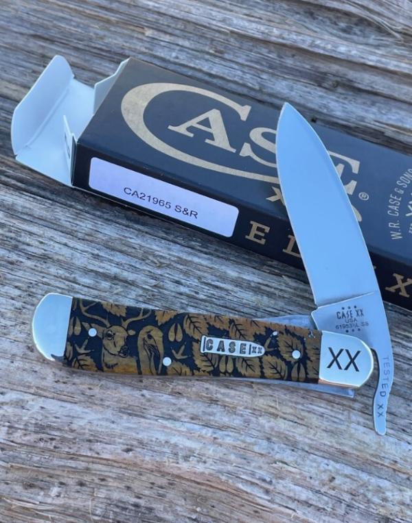 CASE XX ** SFO SMOOTH ANTIQUE BONE STRUT & RUT DROP POINT RUSSLOCK