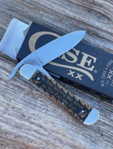 CASE XX ** SFO SMOOTH ANTIQUE BONE STRUT & RUT DROP POINT RUSSLOCK