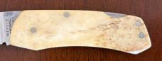 Vintage Parker Belt Buckle Folding Knife, Bone Scale, Japan, Unused