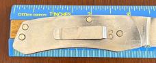 Vintage Parker Belt Buckle Folding Knife, Bone Scale, Japan, Unused