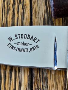 Vintage William "Bill" Stoddart Custom Fixed Blade Knife and Leather Sheath