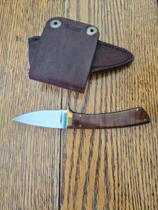 Vintage William "Bill" Stoddart Custom Fixed Blade Knife and Leather Sheath