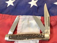 J A Henckels Premium Stockman Knife (mdl# 190) w/ Great Gnarly Stag Handles -NOS