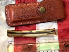 1981 Case xx Shark Tooth Folding Hunter w/ Sweet Stag Handles (P197 L SSP) +Orig Sheath