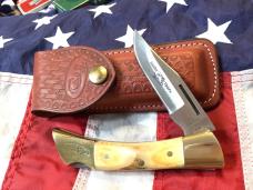 1981 Case xx Shark Tooth Folding Hunter w/ Sweet Stag Handles (P197 L SSP) +Orig Sheath