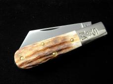 Schatt & Morgan Genuine Stag Cotton Barlow Knife by Cooper Cutlery Rare 69CB-S Made in USA